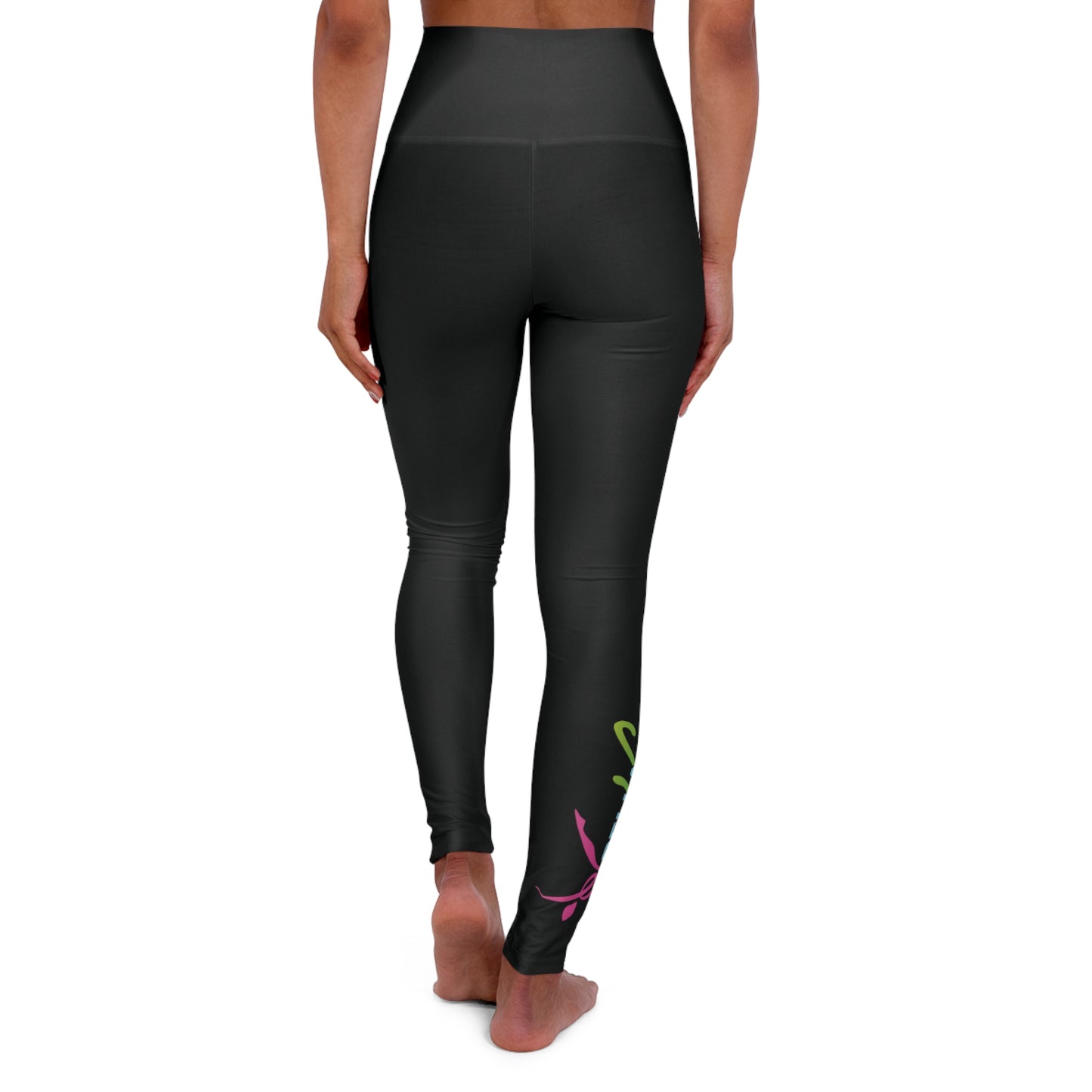 BellaVia - High Waisted Leggings (Right Leg Logo)