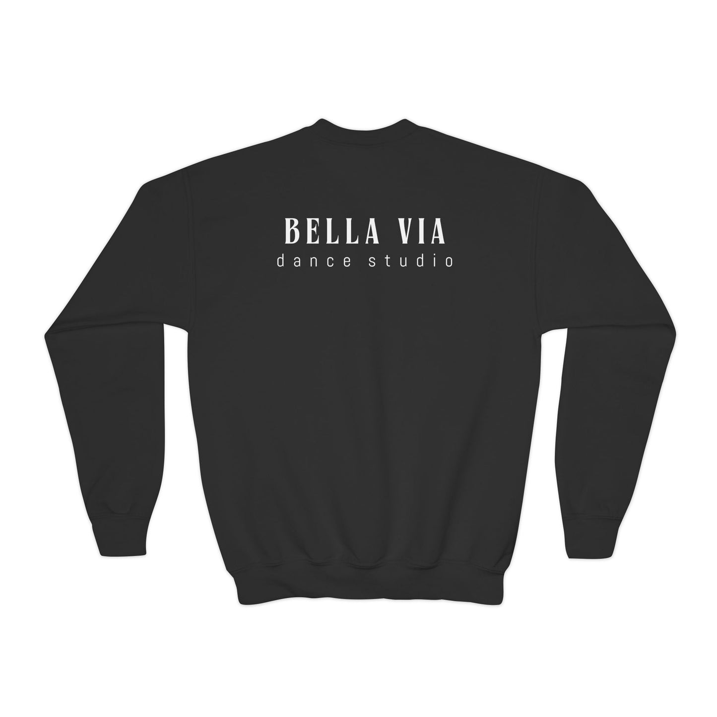 BellaVia - Youth Crewneck Sweatshirt (Front Design, Back Design)