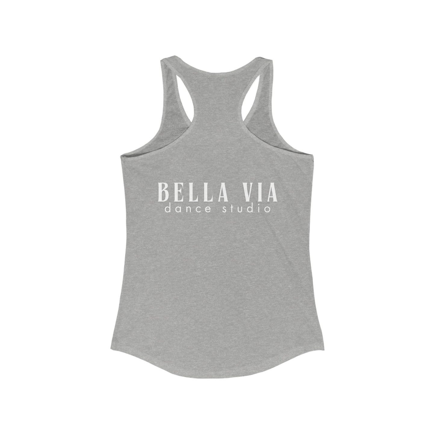 BellaVia - Youth Racerback Tank (Front Logo, Back Design)