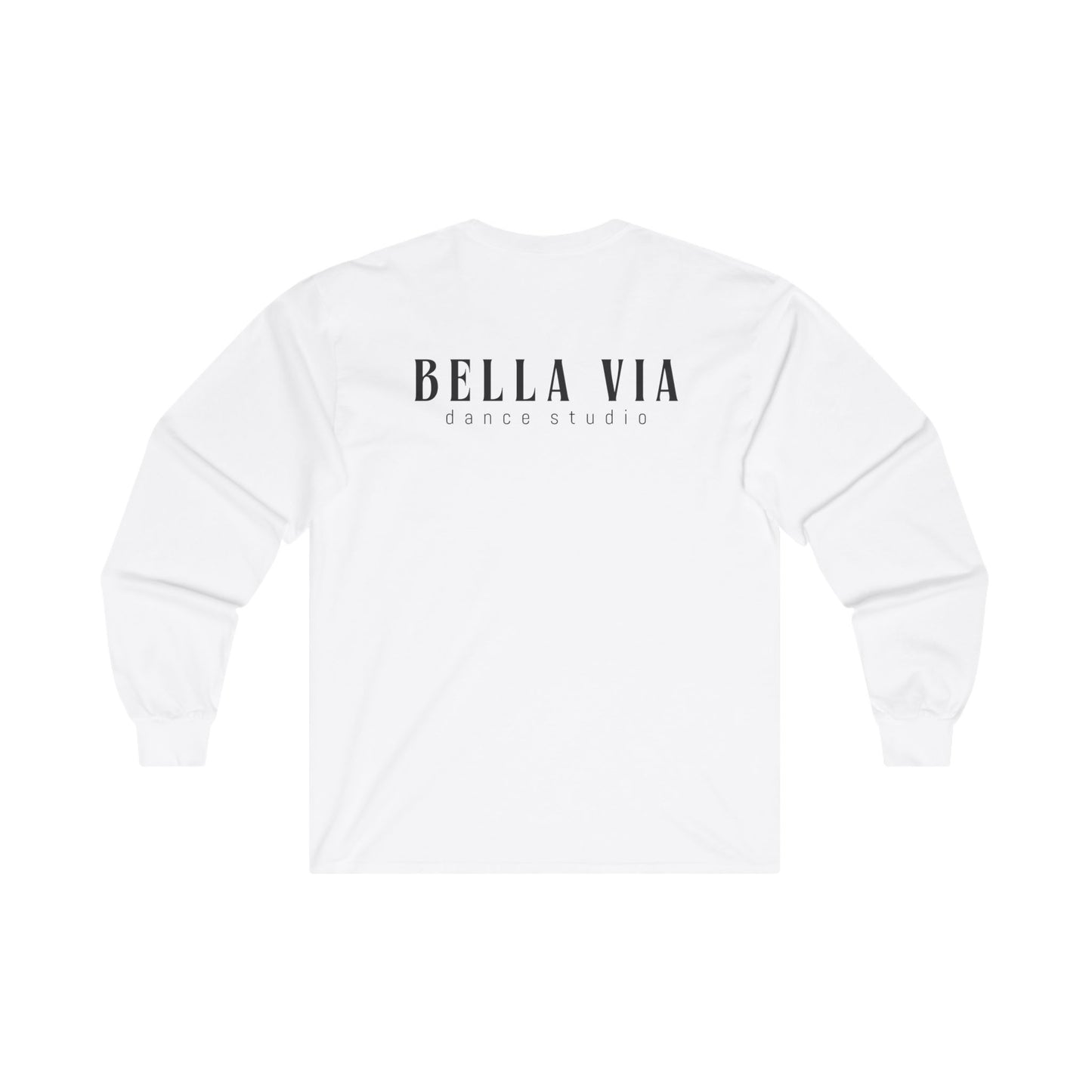 BellaVia - Unisex Cotton Long Sleeve Tee (Front Design, Back Design)