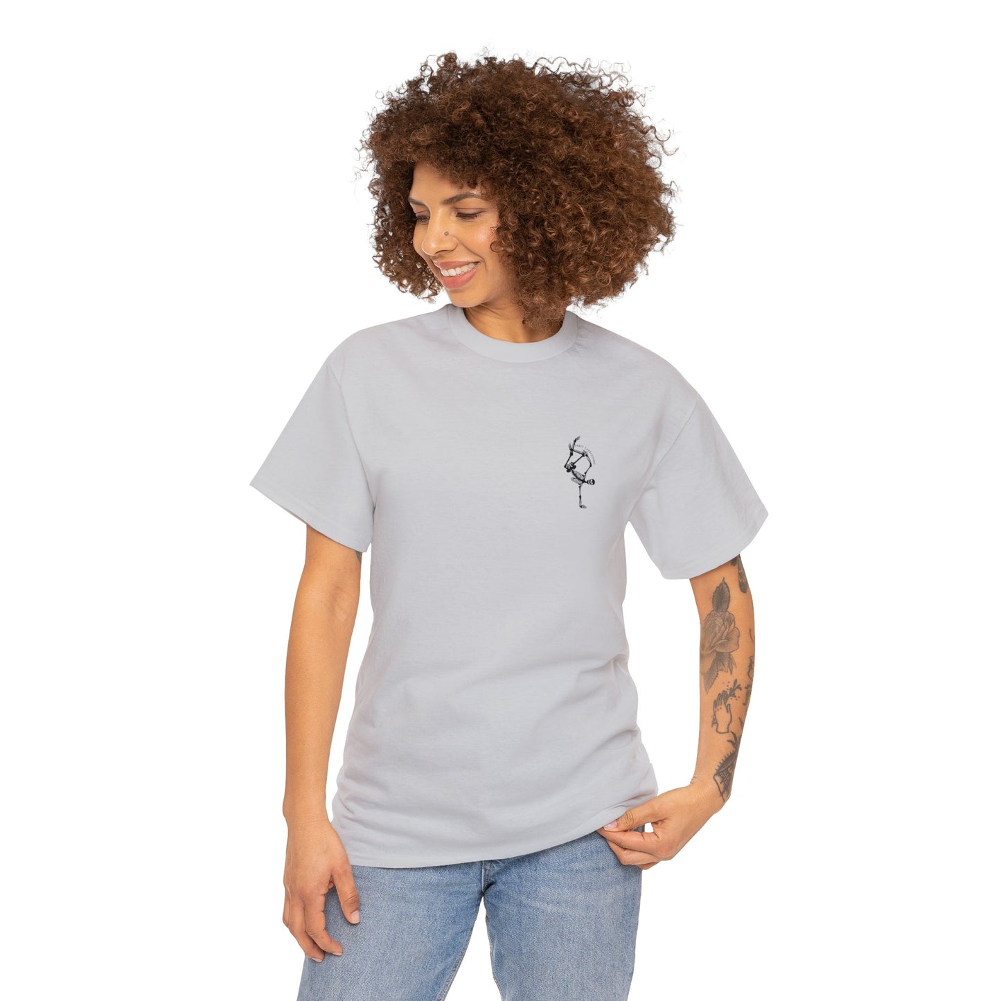 DE - Unisex Cotton Tee - Front Logo, Back Design