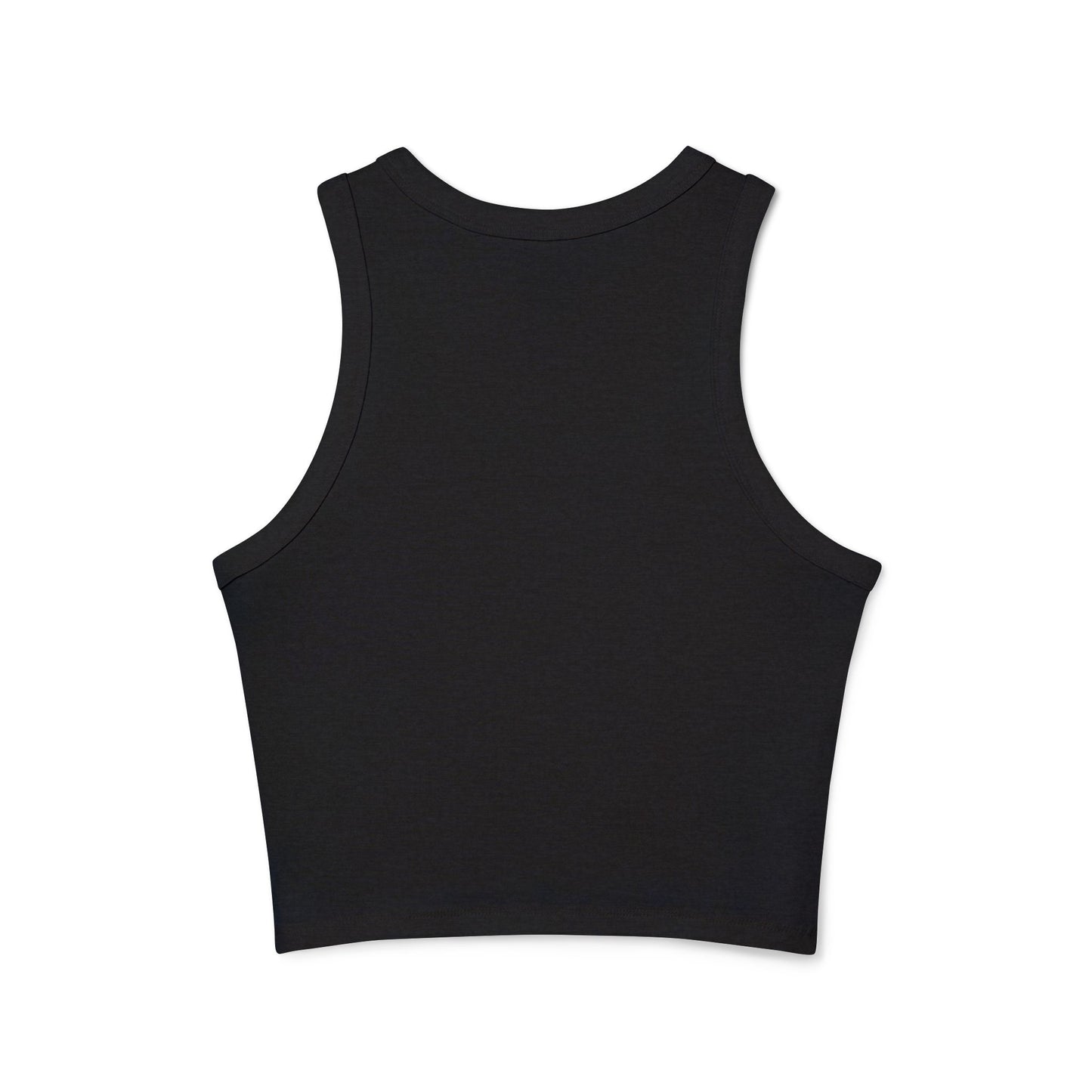 BellaVia - Women's Ribbed Racer Tank Top (Front Logo)