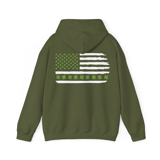 St. Patricks Day - Unisex Hooded Sweatshirt - (Front Logo, Back Design)