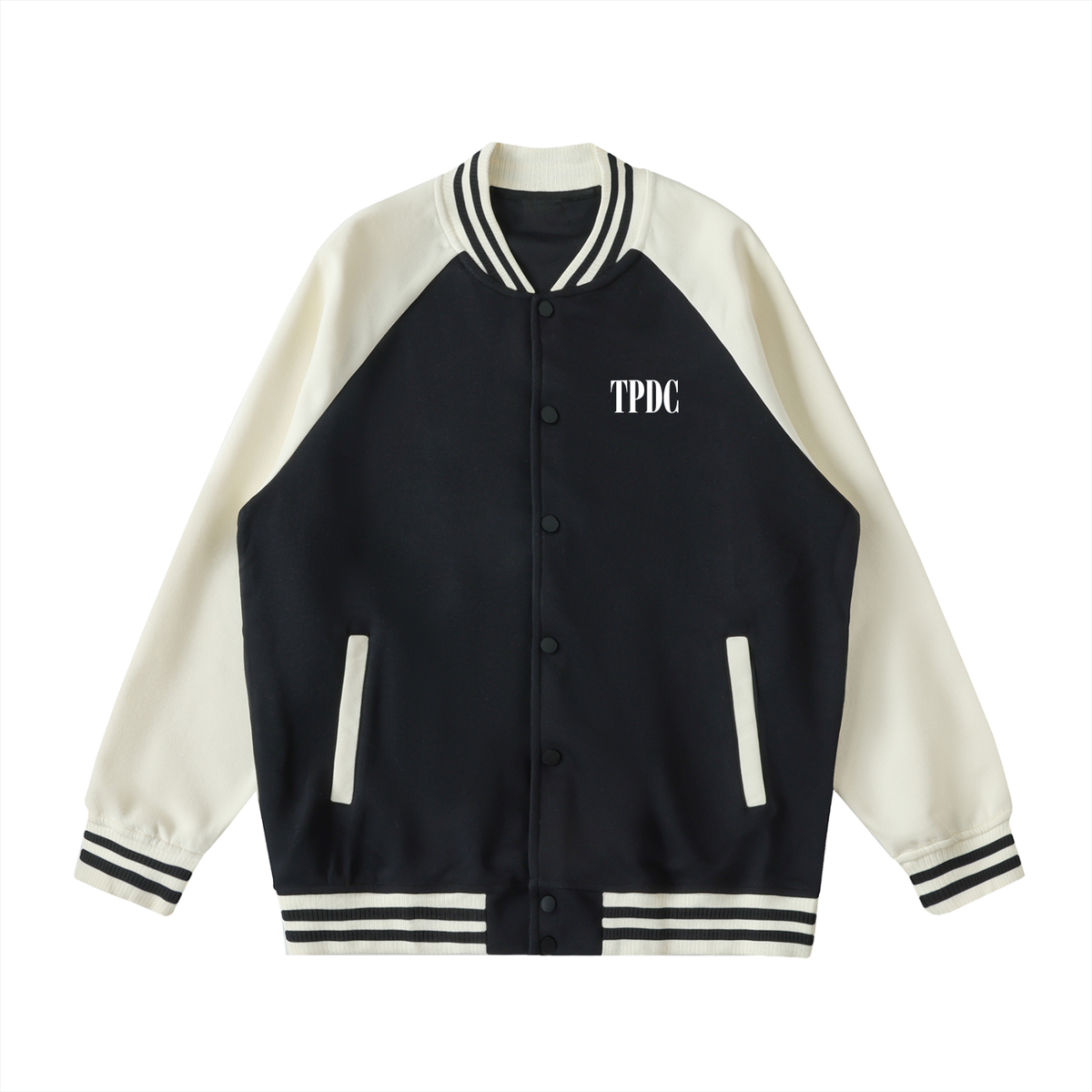 TPDC Winter - Two Tone Raglan Sleeve Varsity Jacket (Multiple Colors)
