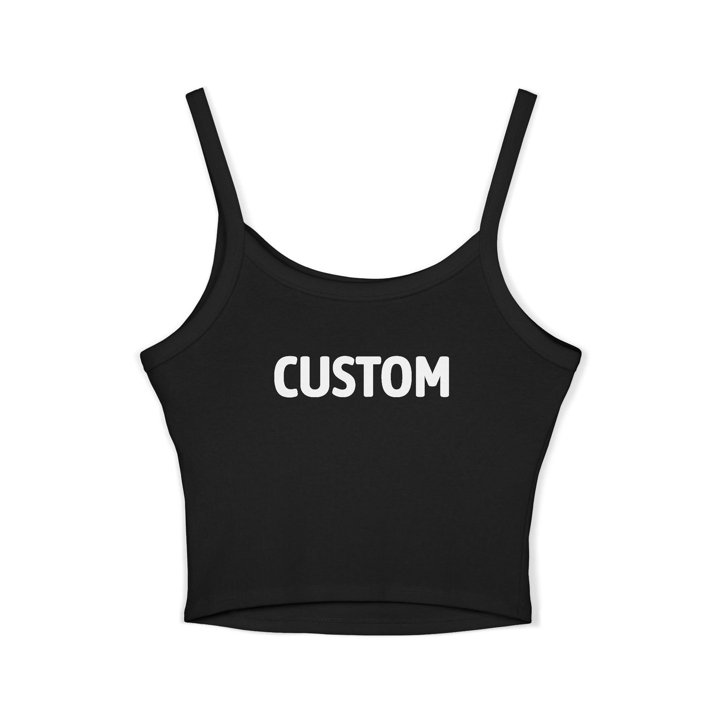 The Space - Women's Spaghetti Strap Tank Top (Front Logo, Back Name) Custom: Read Description