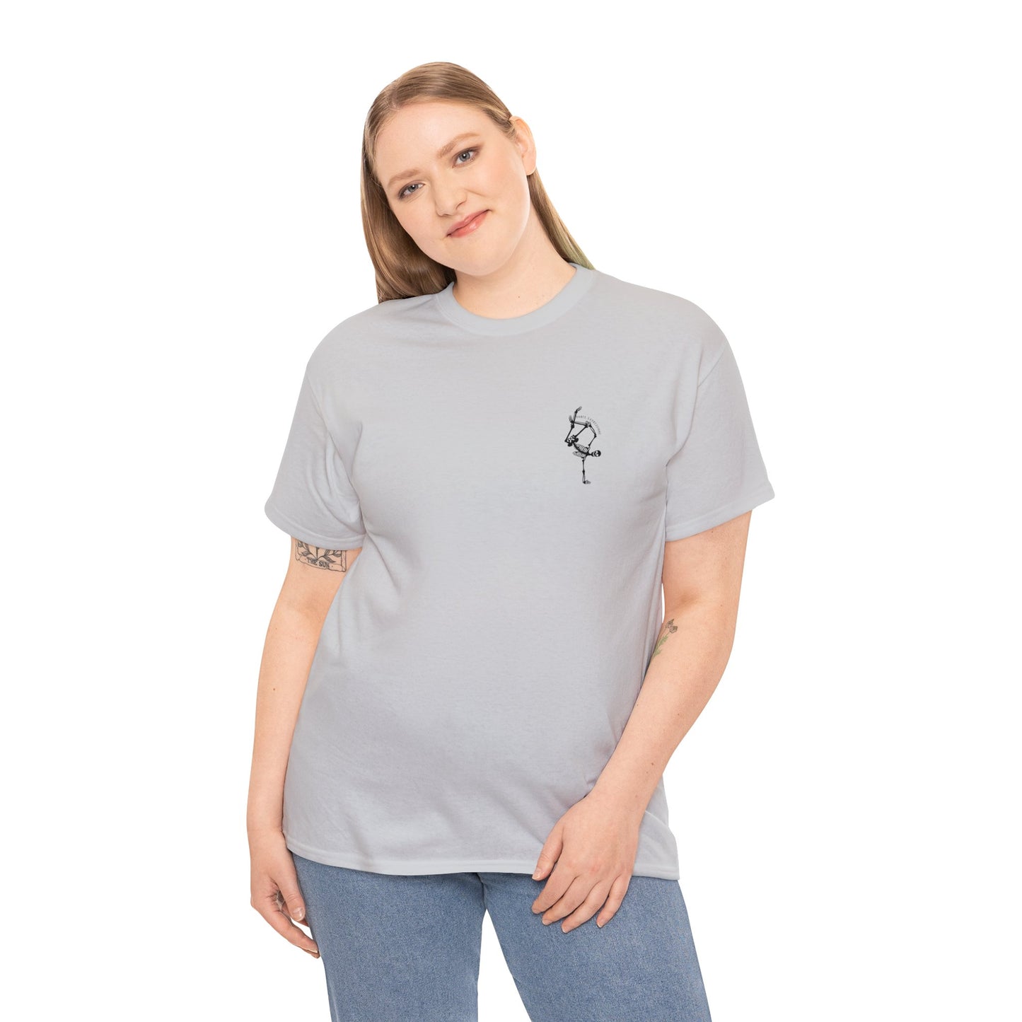 DE - Unisex Cotton Tee - Front Logo, Back Design