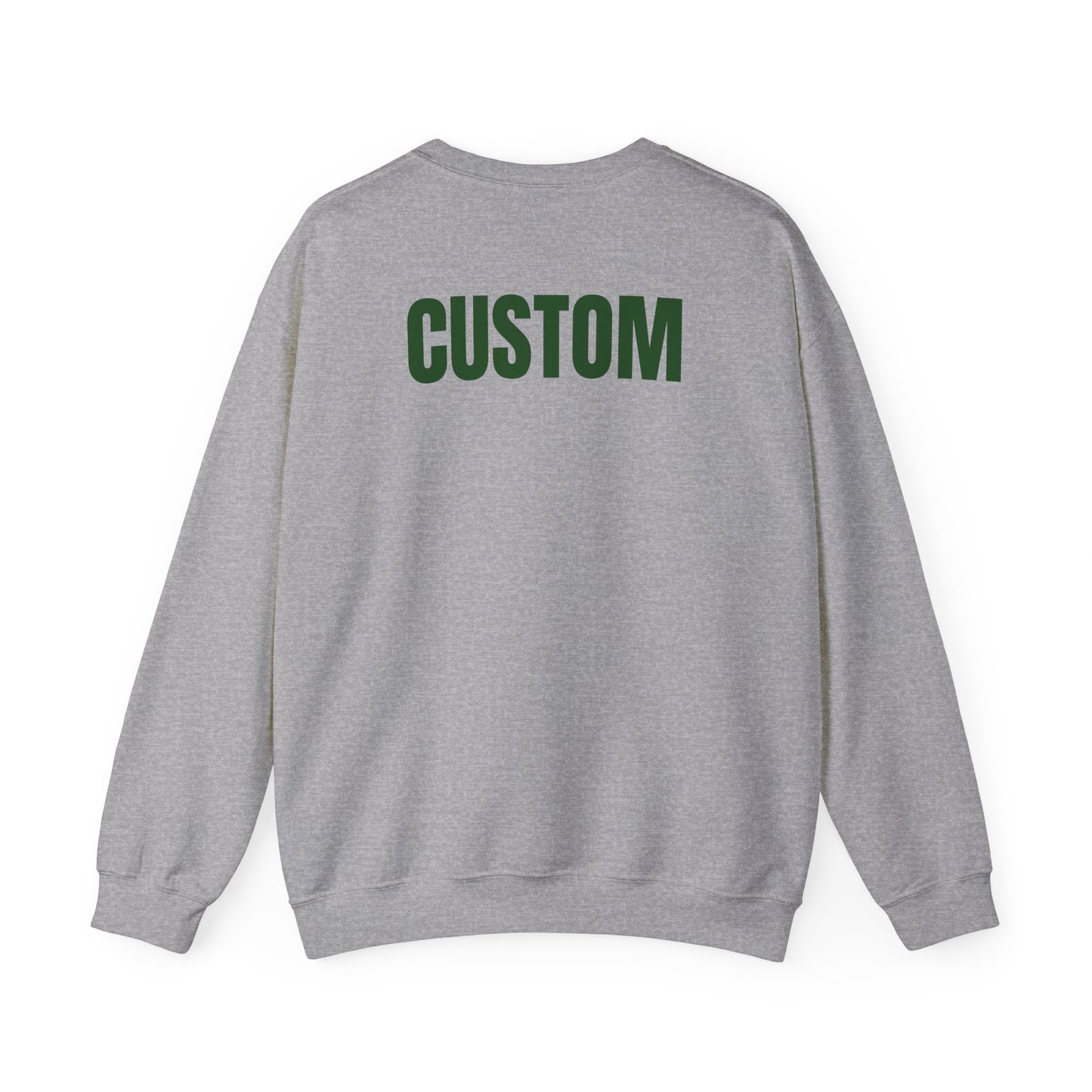 TODT - CUSTOM Unisex Crewneck Sweatshirt (Front Design, Back Name) - (Multiple Colors)