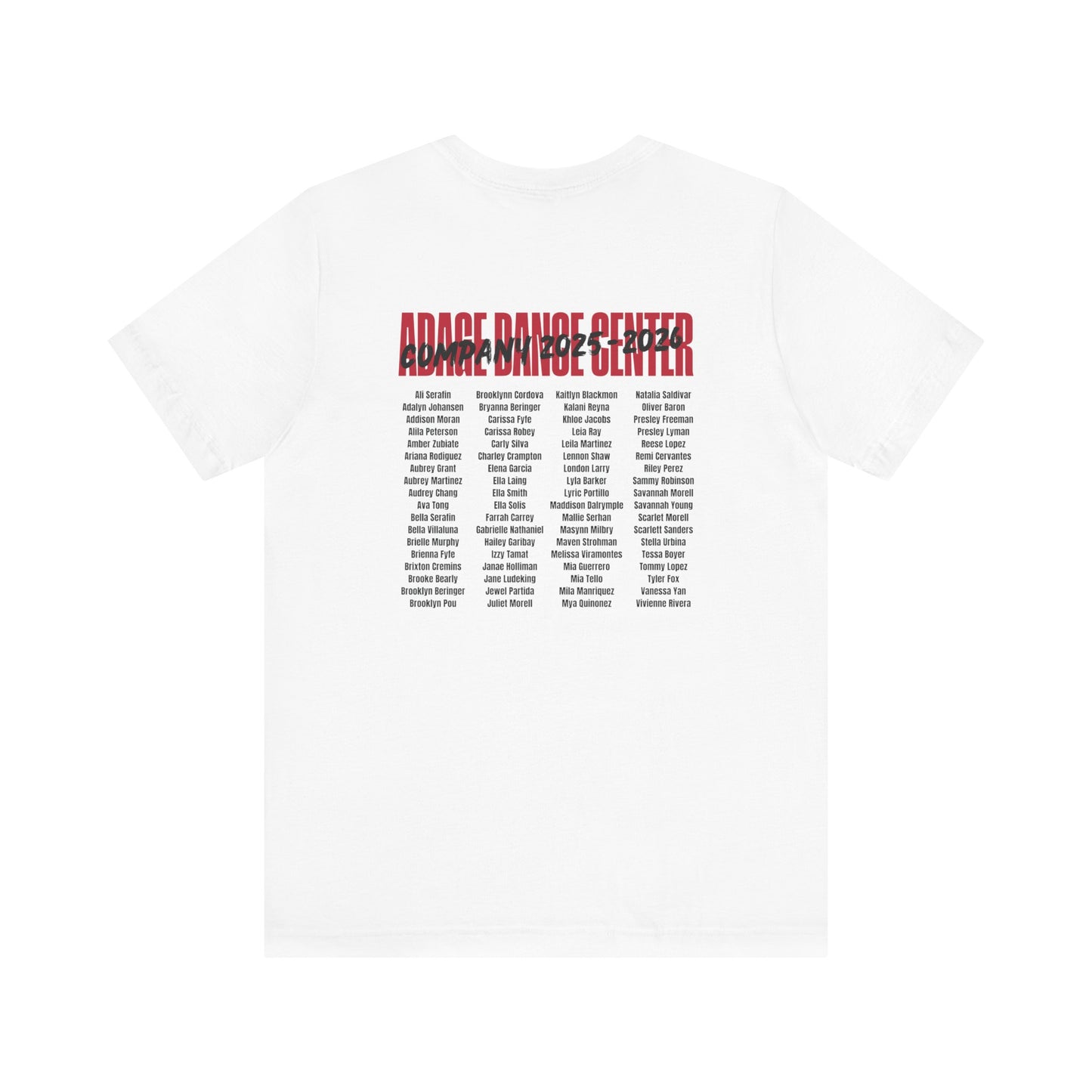 Adage Dance Center - Company 2025–2026 Team - Unisex Bella + Canvas Tee