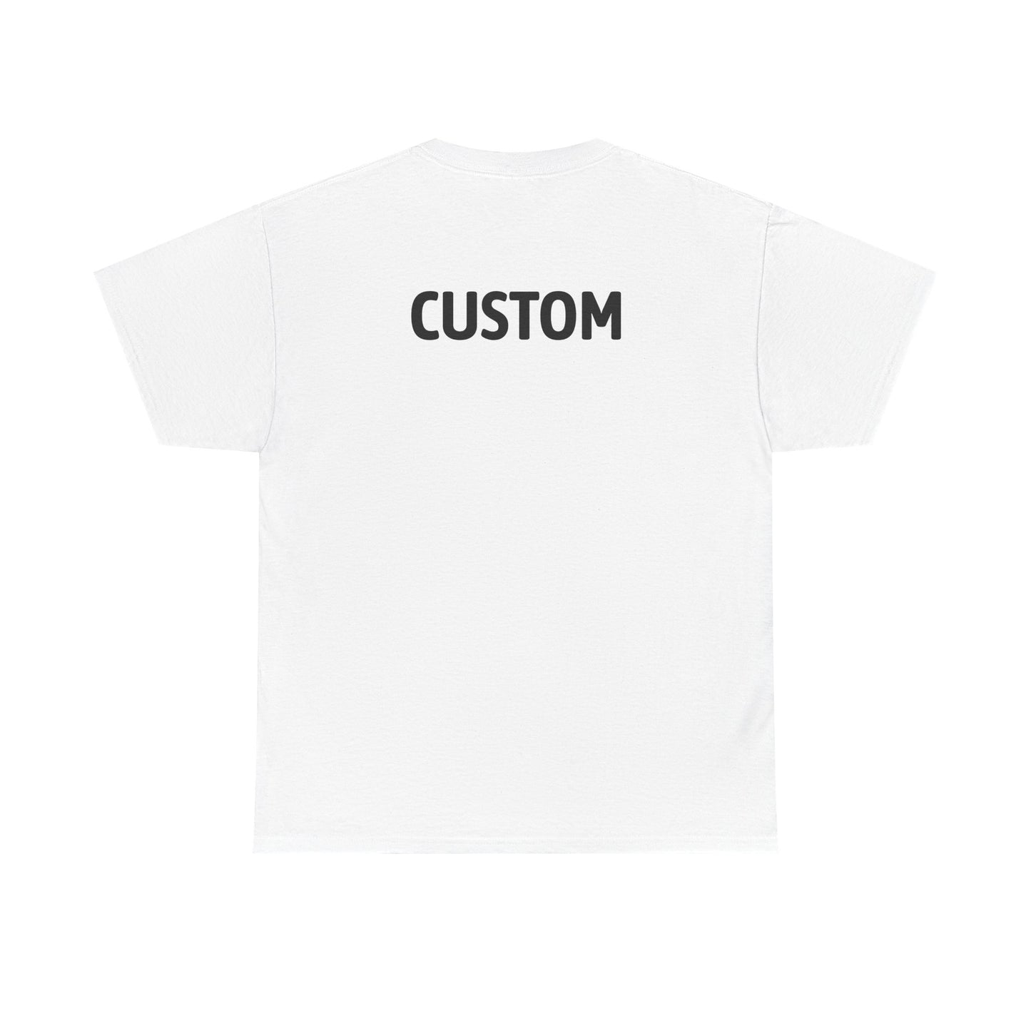 The Space - Unisex Heavy Cotton Tee (Left Chest Logo, Back Name) Custom: Read Description