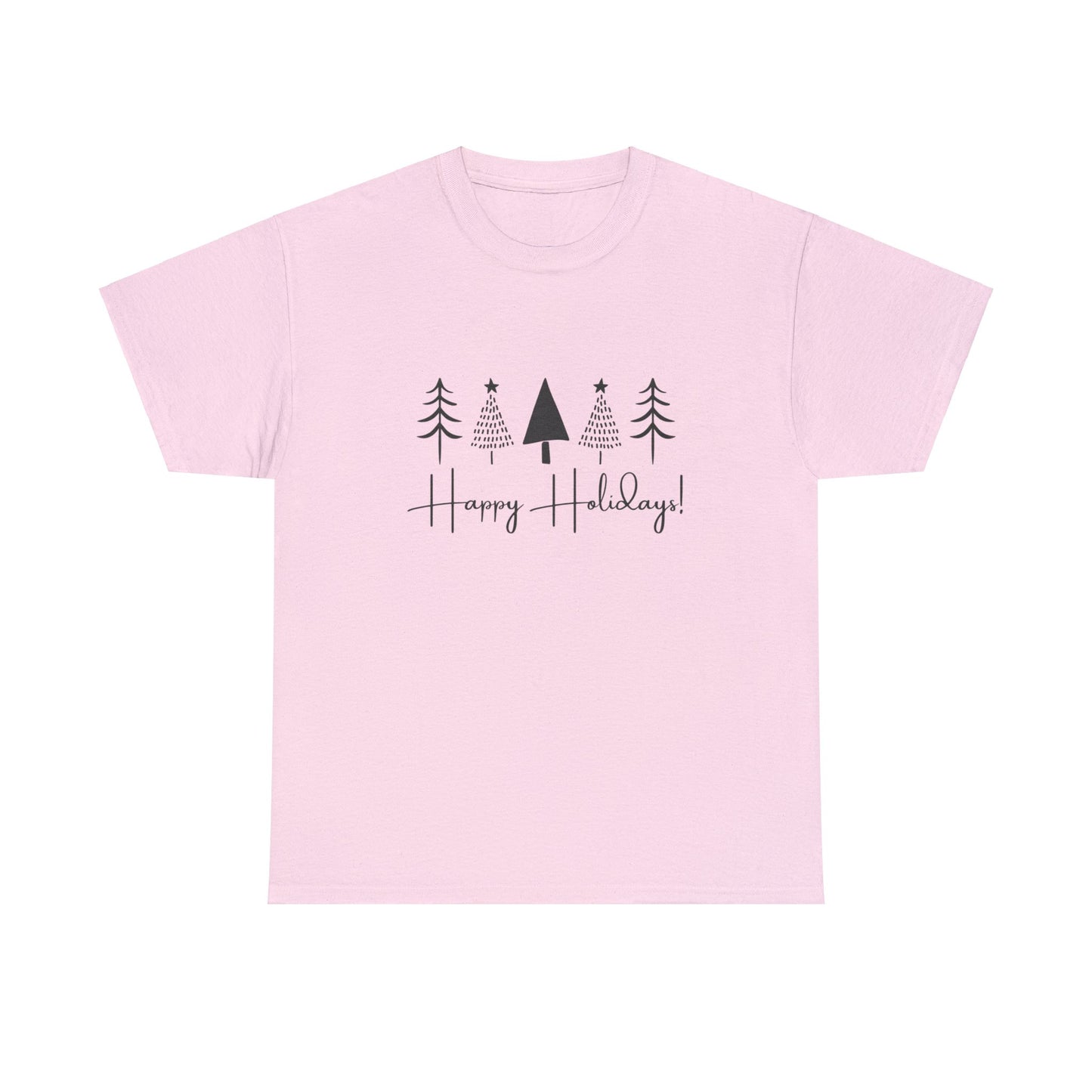 HAPPY HOLIDAYS - Unisex Cotton Tee - (Front Design)