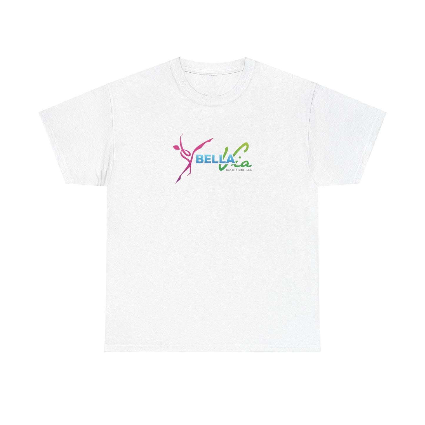 BellaVia - Unisex Cotton Tee (Front Logo, Back Design)