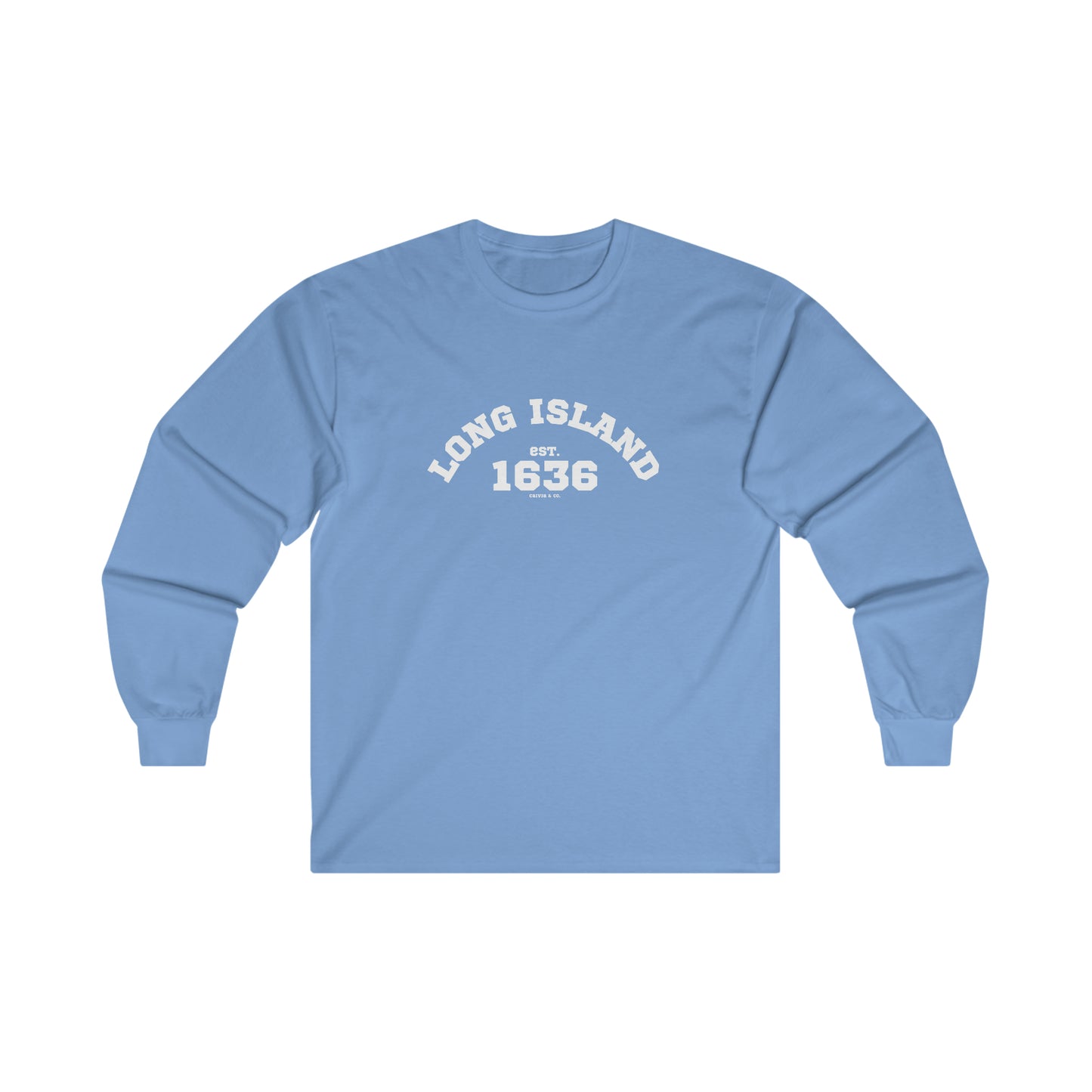 LONG ISLAND - Unisex Cotton Long Sleeve Tee-  (Front Design)