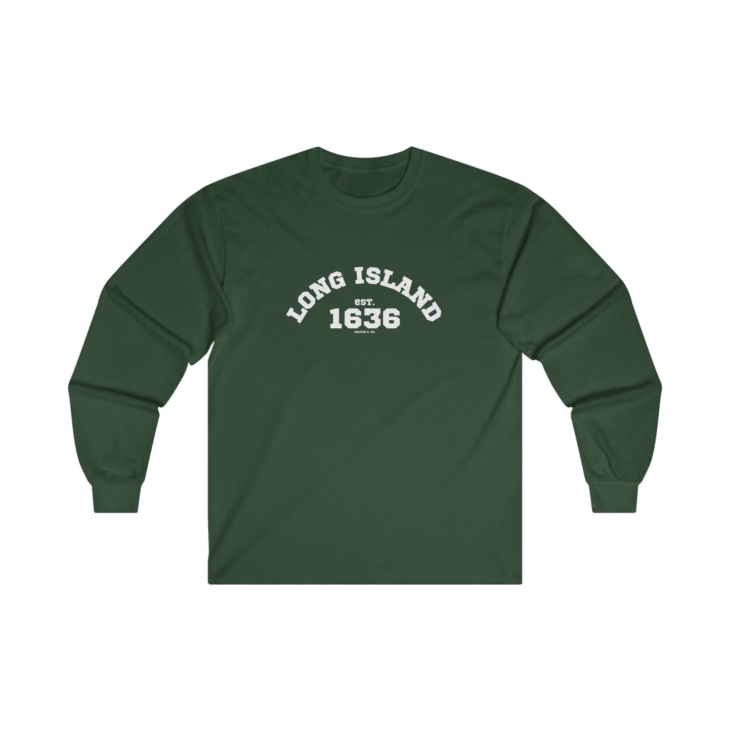 LONG ISLAND - Unisex Cotton Long Sleeve Tee-  (Front Design)