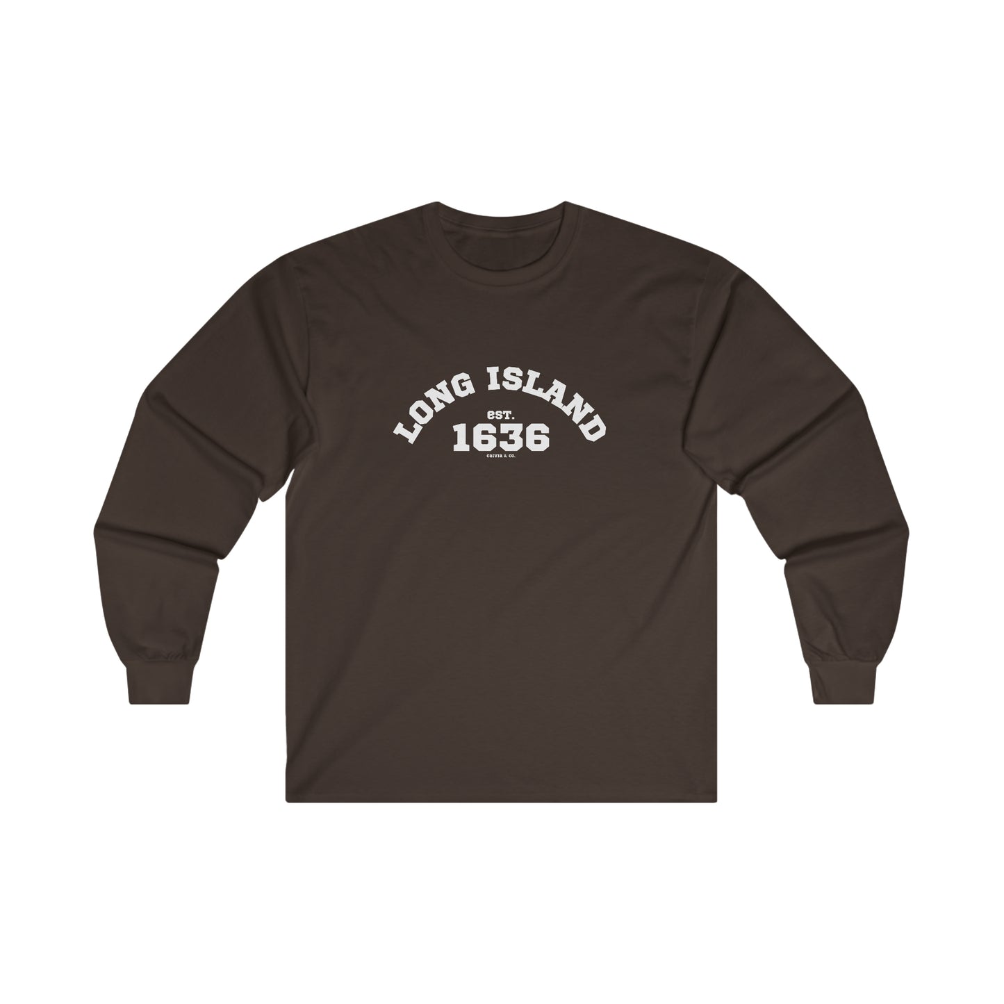 LONG ISLAND - Unisex Cotton Long Sleeve Tee-  (Front Design)