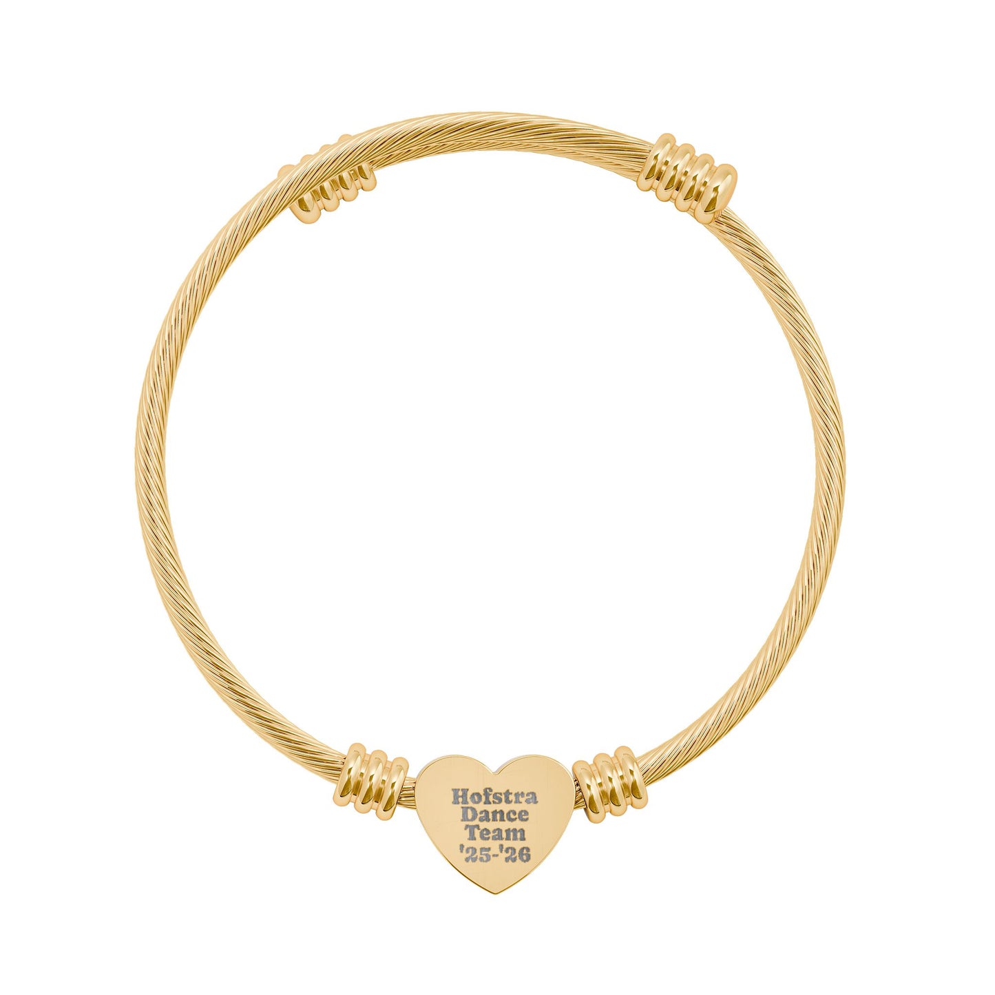 HDT - Heart Cuff Bracelet (Stainless Steel/14k Gold Plated)