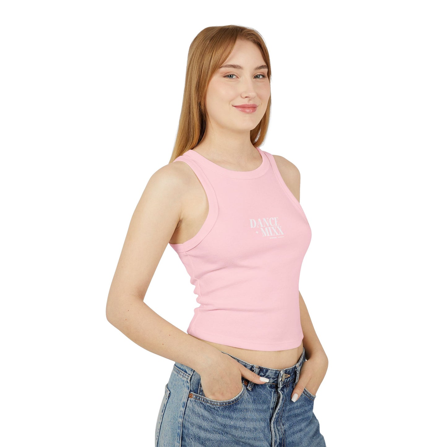 MIXX Summer 2025 - Women's Micro Rib Racer Tank Top (Front Studio)