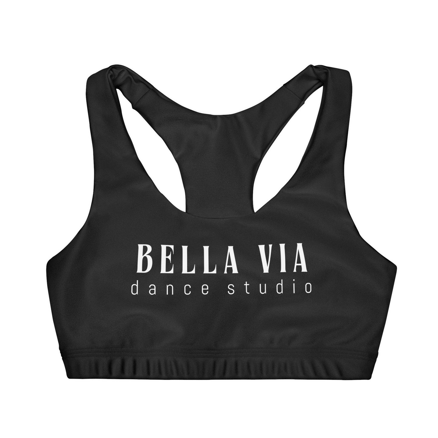 BellaVia - Girls' Double Lined Seamless Sports Bra (Front Design)