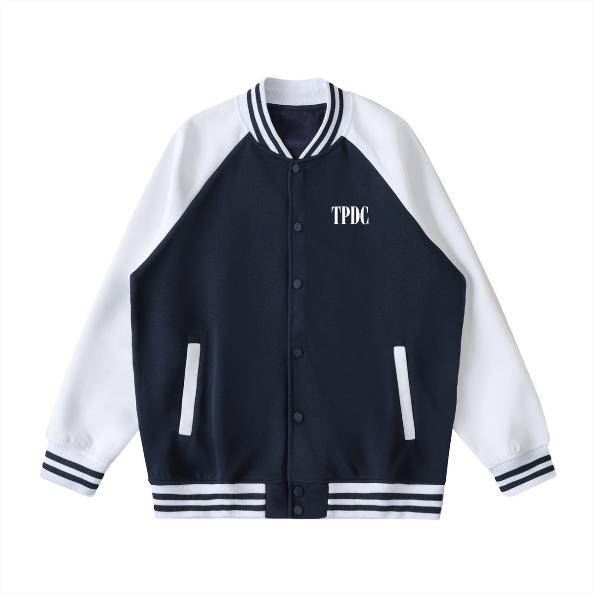 TPDC Winter - Two Tone Raglan Sleeve Varsity Jacket (Multiple Colors)