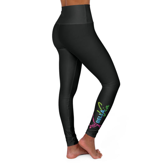 BellaVia - High Waisted Leggings (Right Leg Logo)