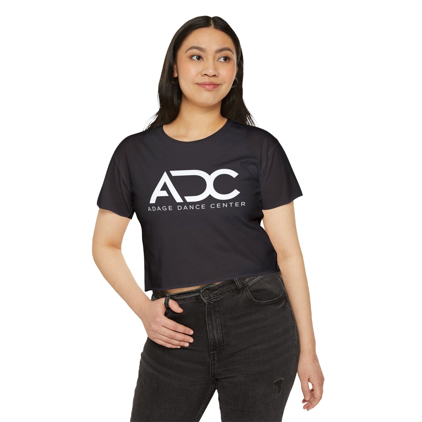 Adage Dance Center: Women's Crop Tee (Front Logo)