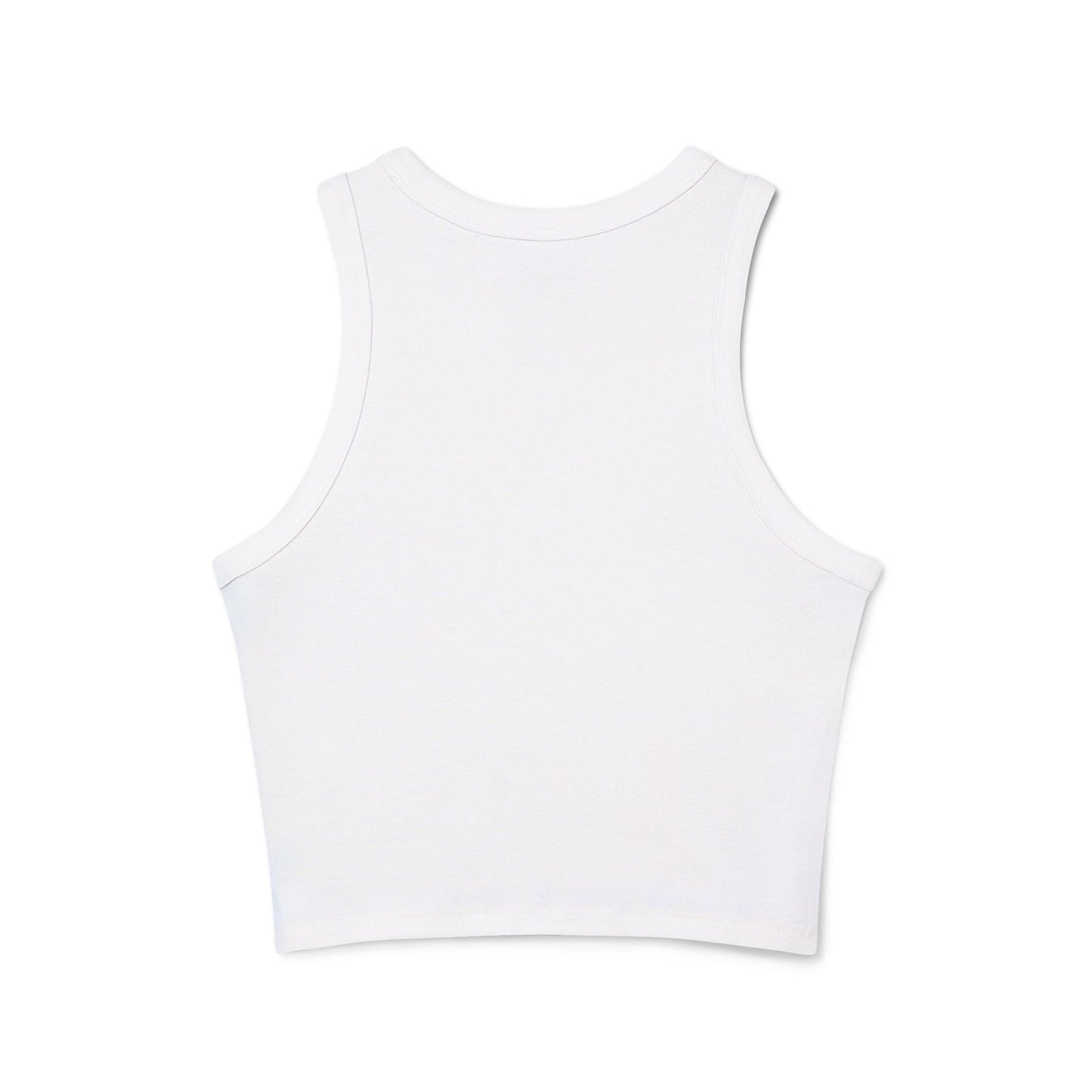 One Degree Hotter Micro Rib Racer Tank Top — "That doesn’t align with my archetype" Minimal Graphic Crop Tank