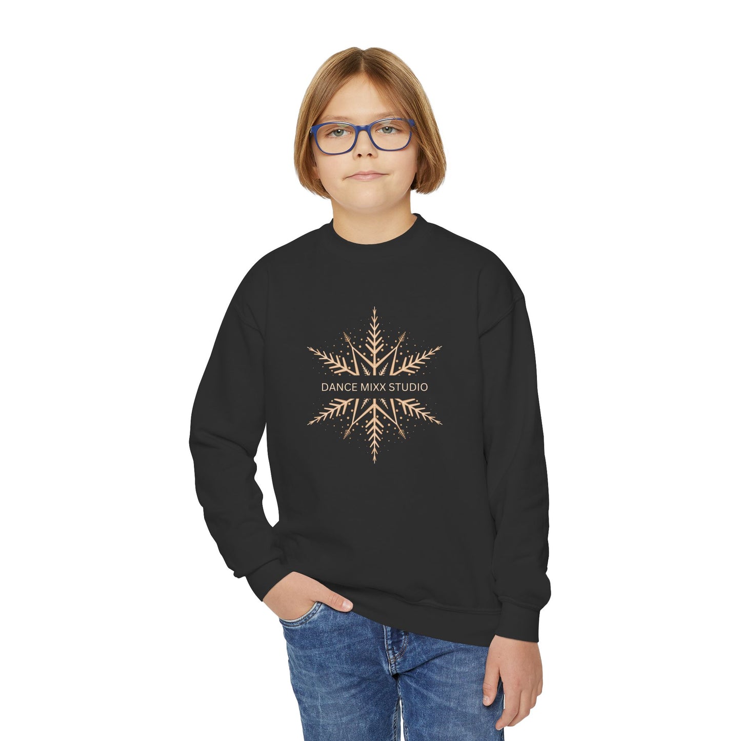 Dance Mixx Studio - Youth Holiday Snowflake Crewneck (Option 1)