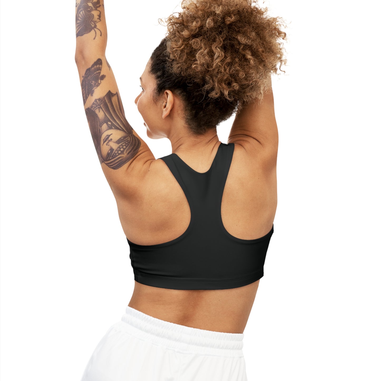 BellaVia - Women's Seamless Sports Bra (Front Logo)