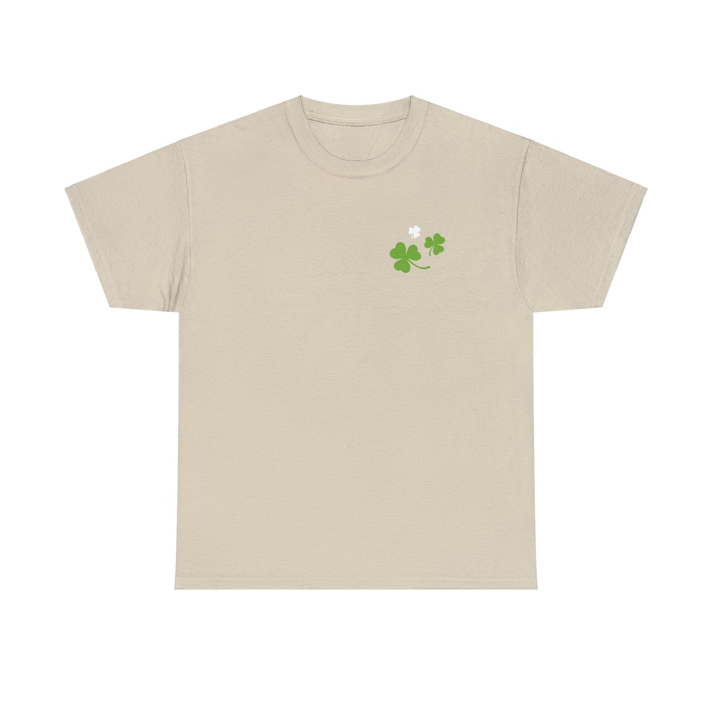 St. Patrick's Day - Unisex Cotton Tee - Front Logo, Back Design