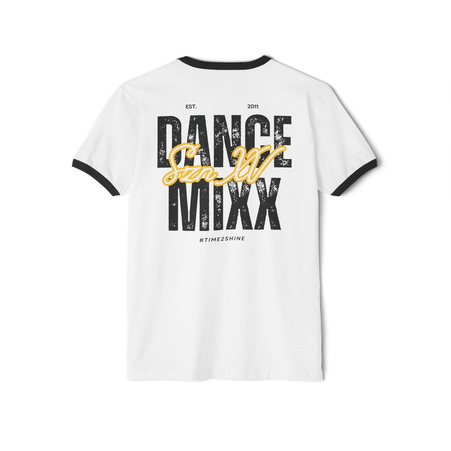 Season XV - Unisex Ringer T-Shirt (Front Logo, Back Image)