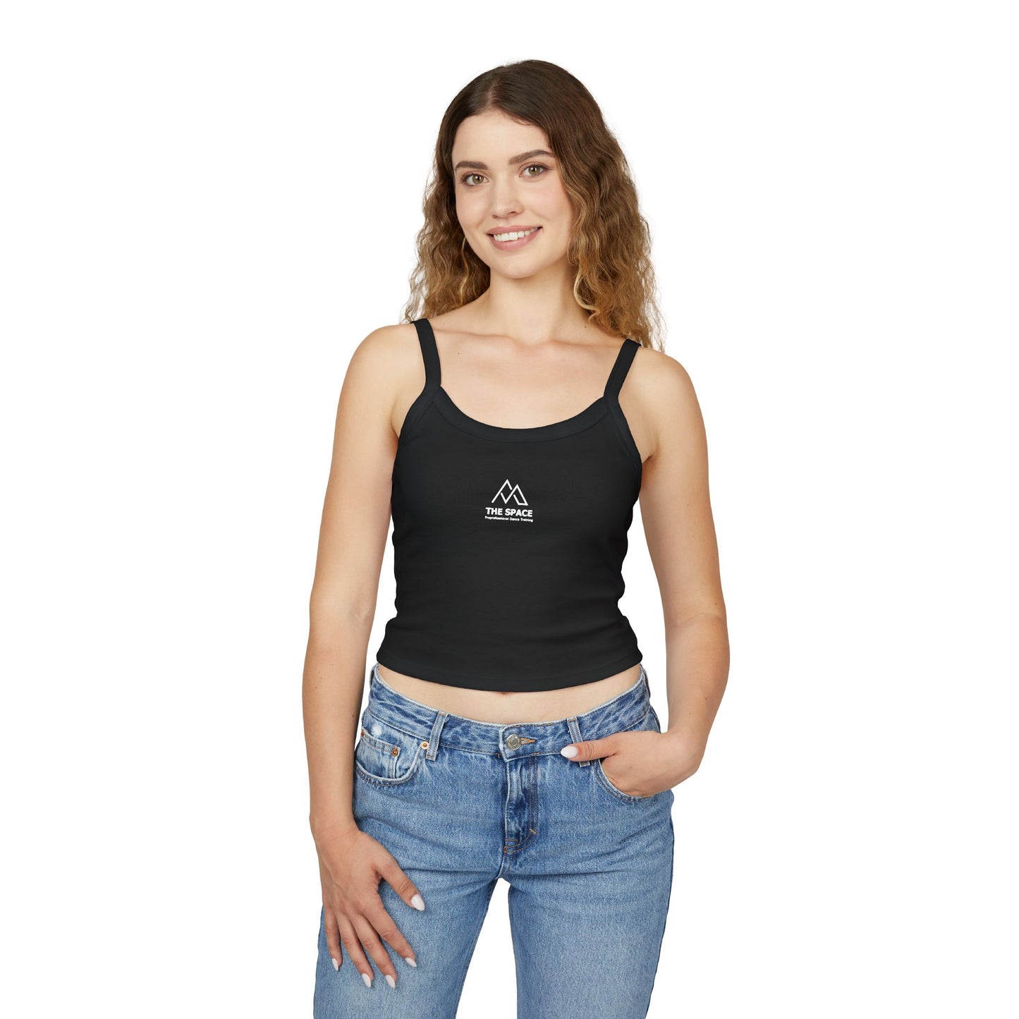 The Space - Women's Spaghetti Strap Tank Top (Front Logo, Back Name) Custom: Read Description