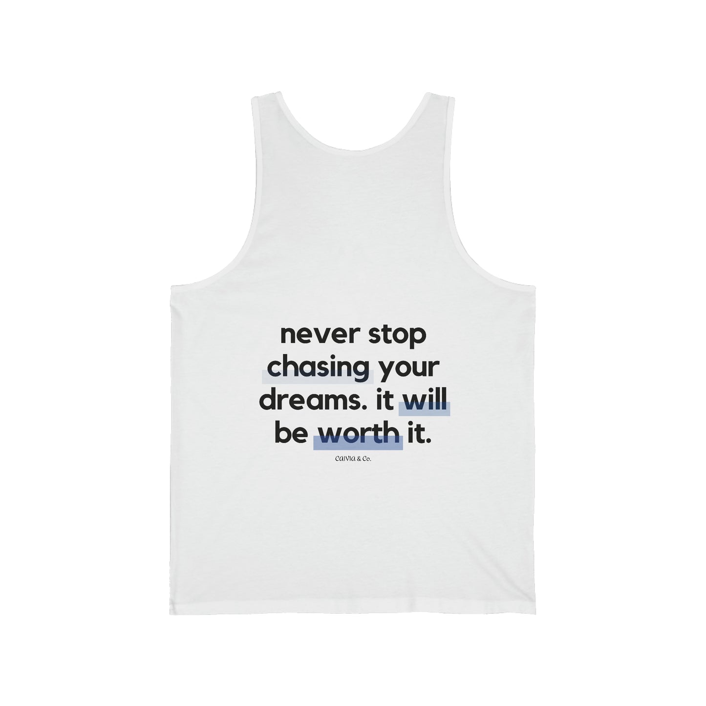 DAILY REMINDER - Unisex Jersey Tank (Front and Back Quotes)