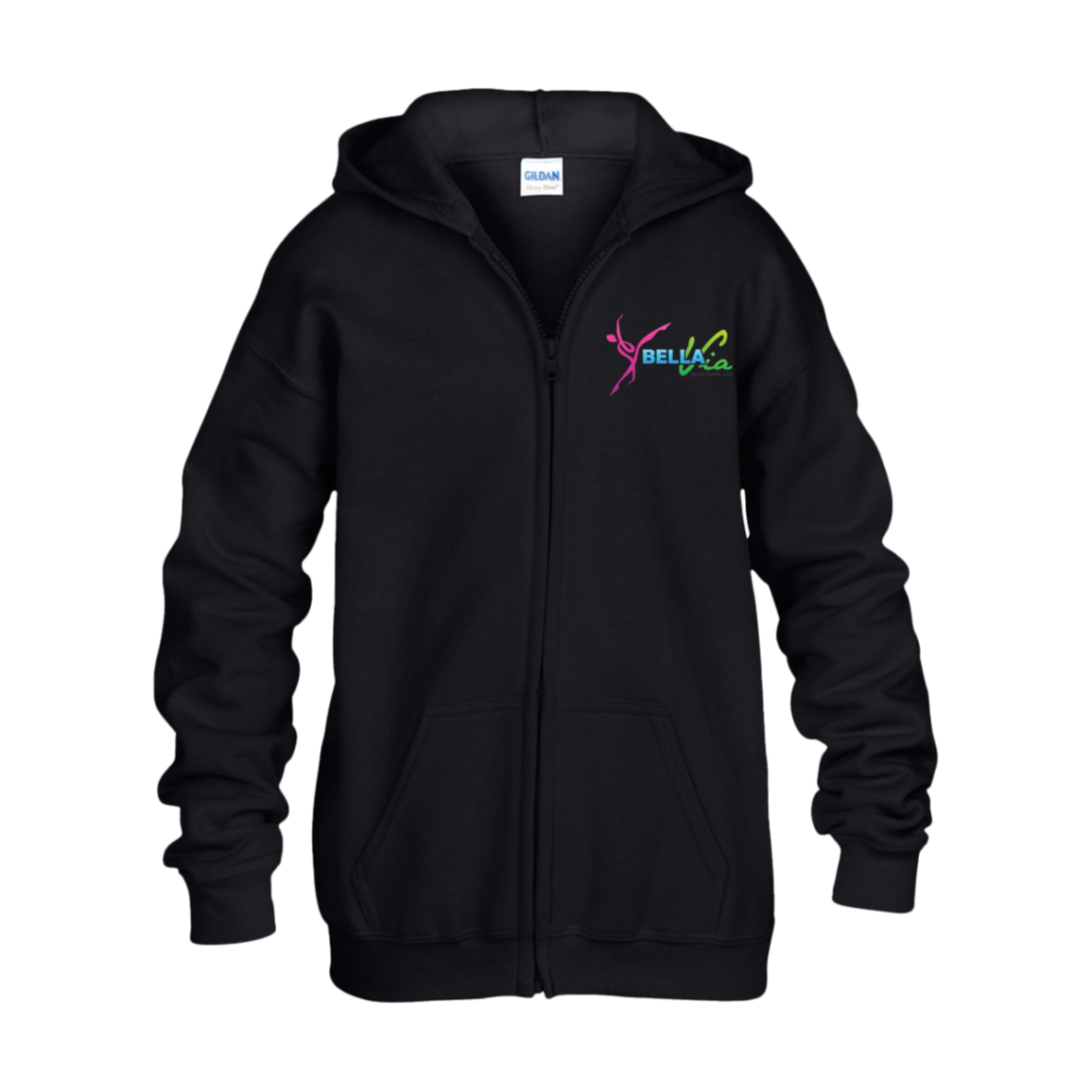 BellaVia - Kids Full Zip Hoodie (Front Logo)