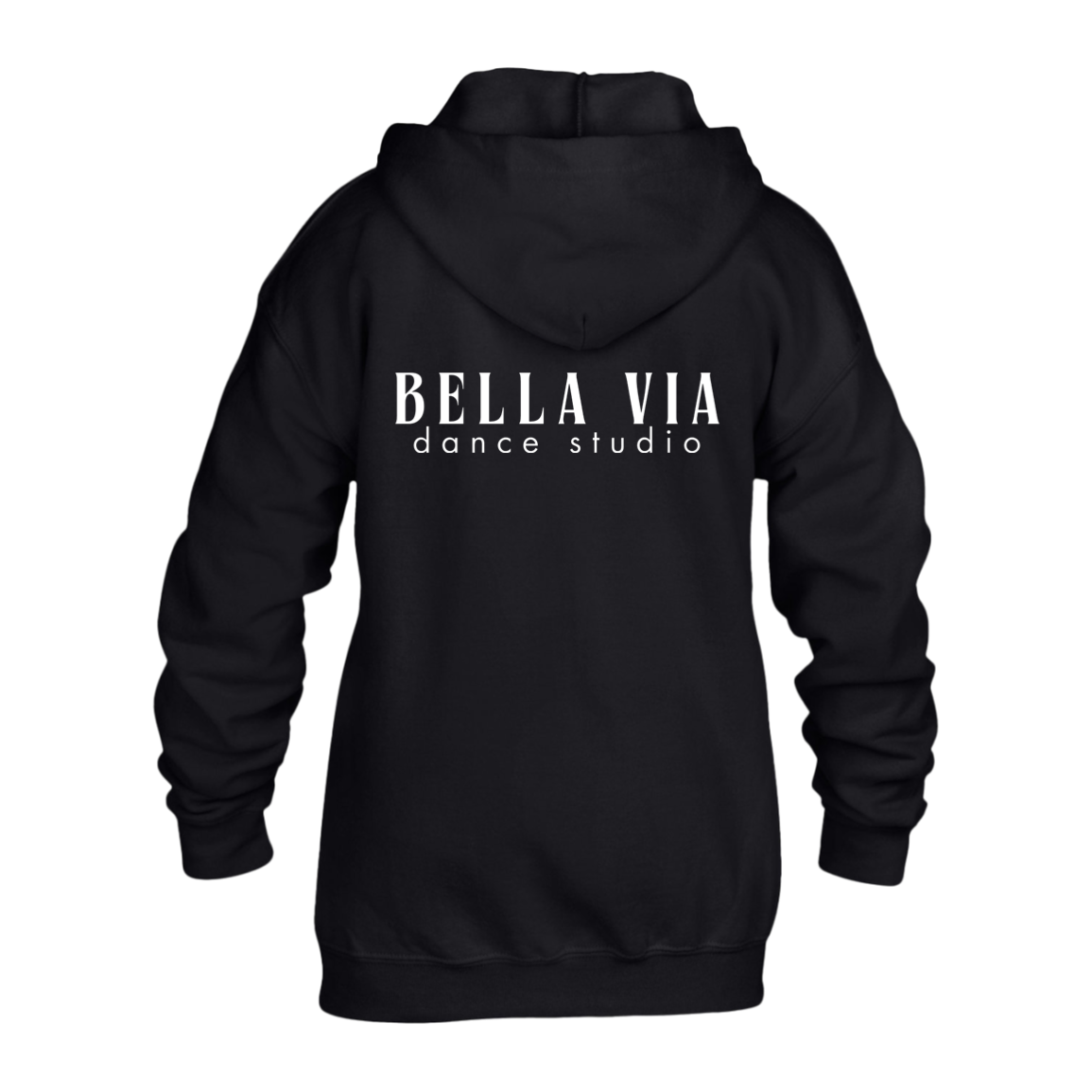 BellaVia - Kids Full Zip Hoodie (Front Logo, Back Design)