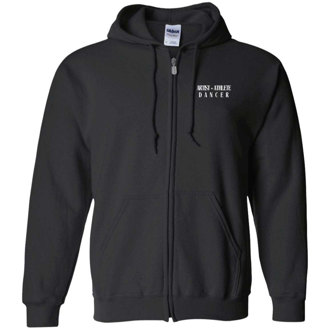 BellaVia - Zip Up Hooded Sweatshirt (Front Logo, Back Design)