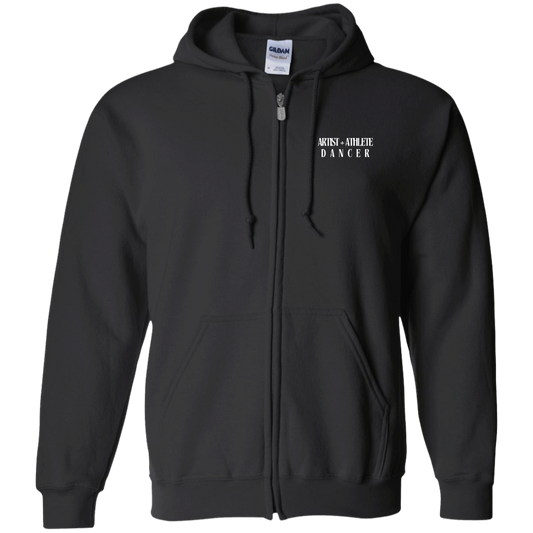 BellaVia - Zip Up Hooded Sweatshirt (Front Logo, Back Design)