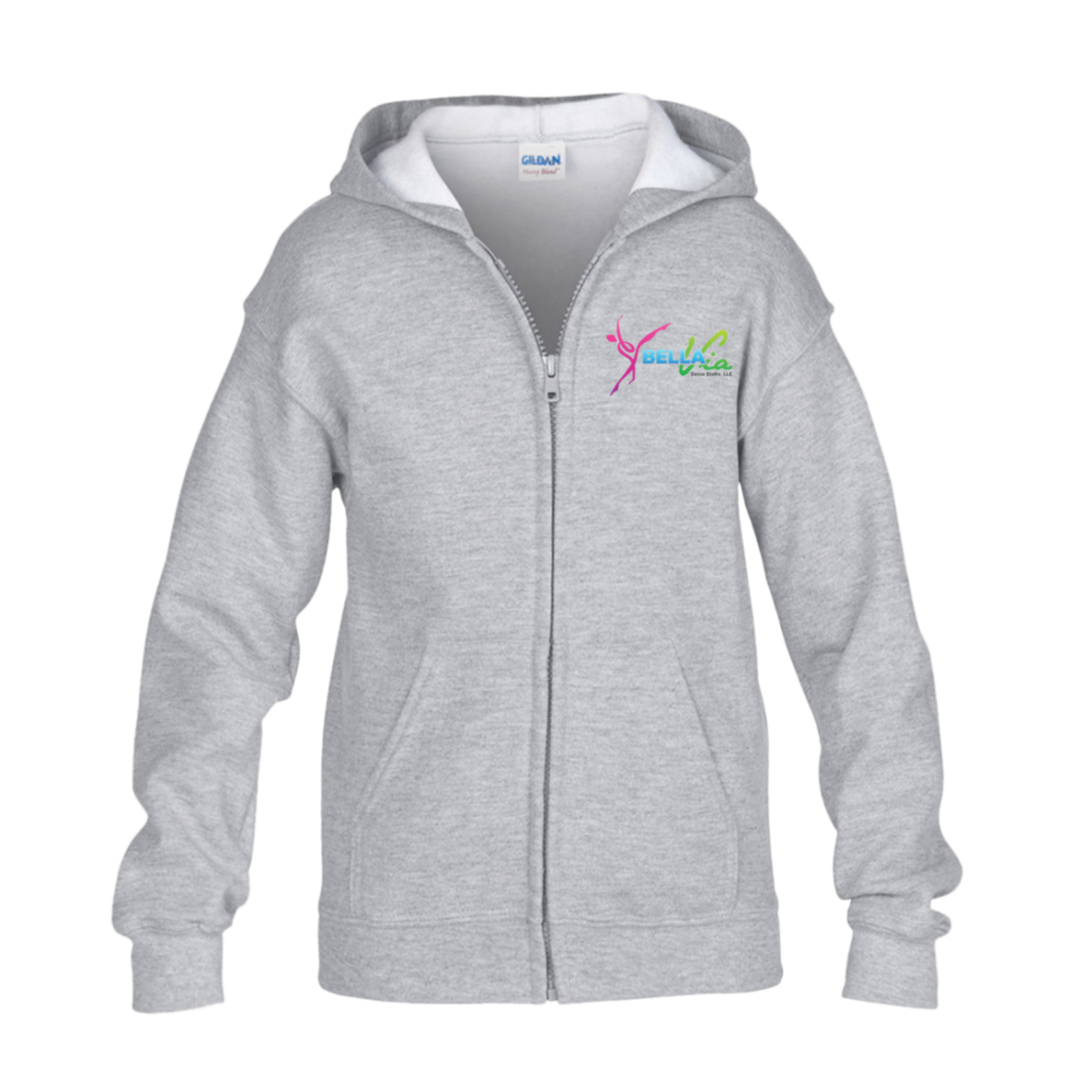 BellaVia - Kids Full Zip Hoodie (Front Logo)