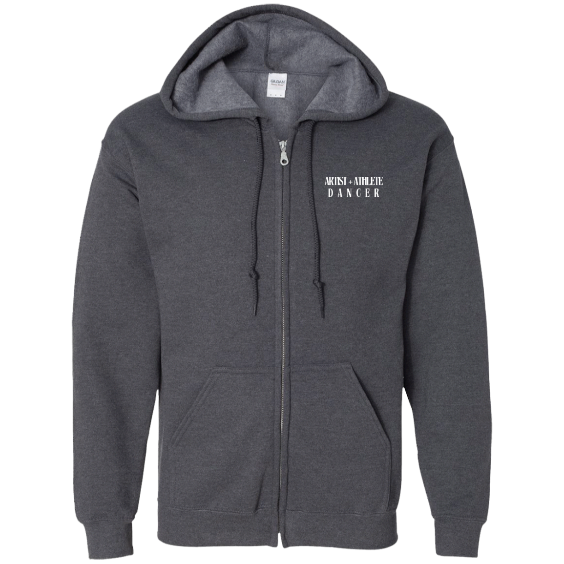 BellaVia - Zip Up Hooded Sweatshirt (Front Logo, Back Design)