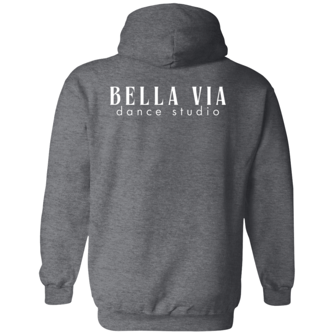 BellaVia - Zip Up Hooded Sweatshirt (Front Logo, Back Design)