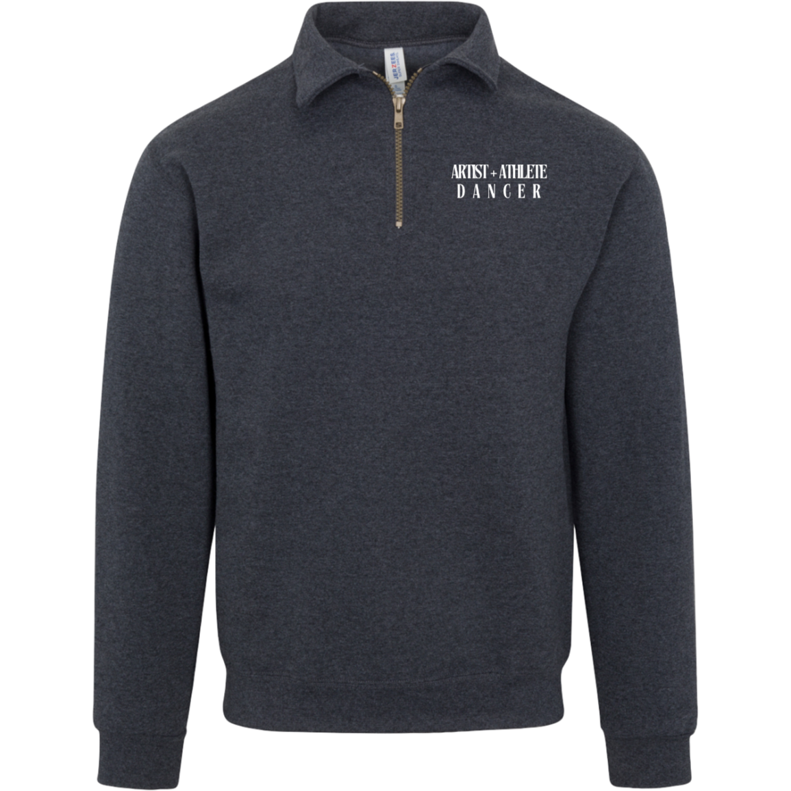 BellaVia - Mens Fleece Quarter Zip Pullover (Front Logo, Back Design)