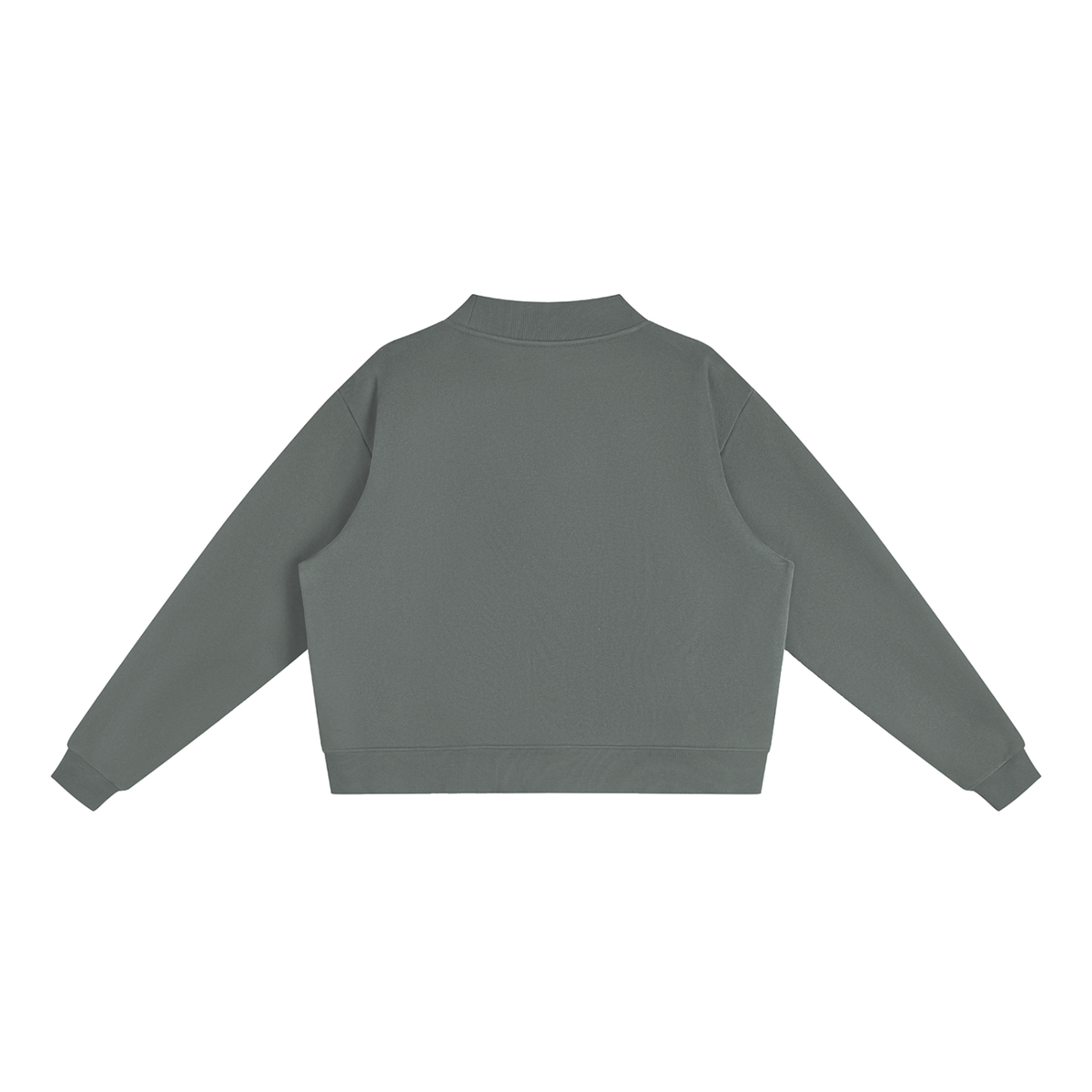 CAIVIA & Co. - Fleece Mock-Neck Crew Sweatshirt