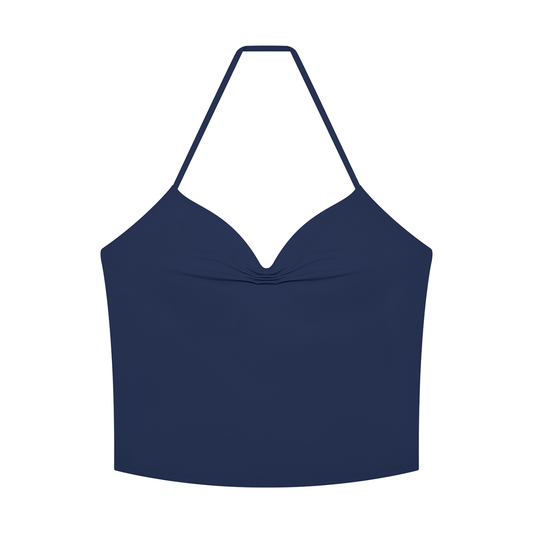 TPDC Winter - Women's Ruched Halter Yoga Tank Top (Back Design)