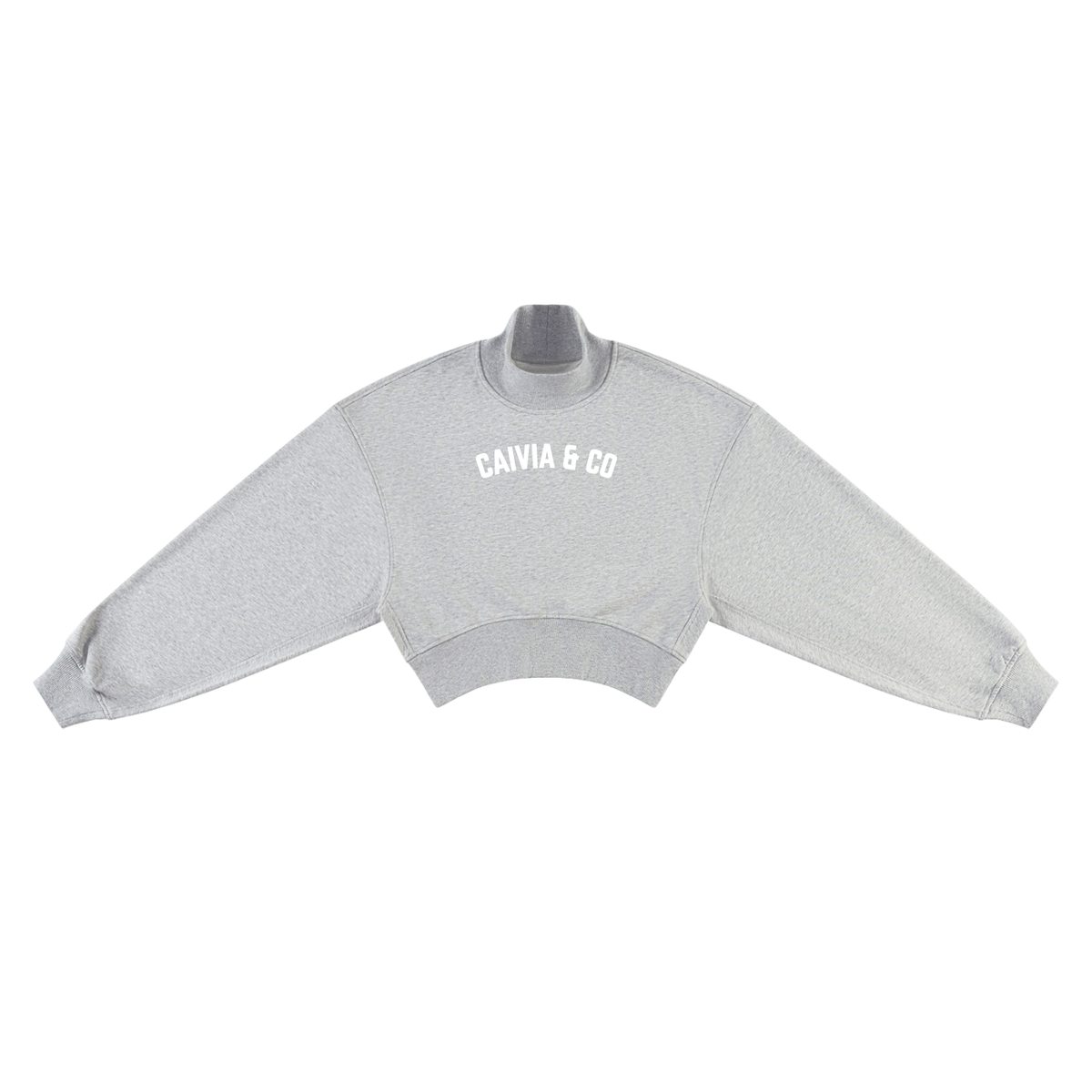 CAIVIA & Co. - Women's Crop Mock Neck Sweatshirt